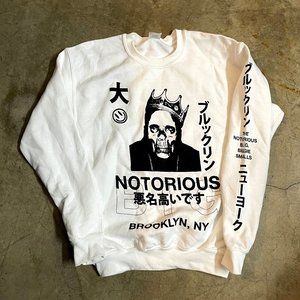Notorious BIG Biggie Smalls Skull Skeleton Sweater